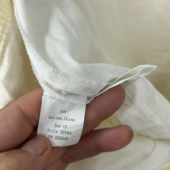 LILLY PULITZER YELLOW & WHITE SEERSUCKER HORSESHOE Ric rac border SKORT 8 - Picture 10 of 11